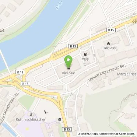 Standortübersicht der Tankstelle ALDI SÜD in 84036 Landshut