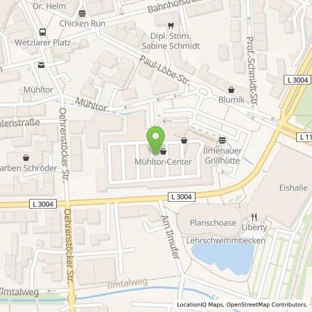 Standortübersicht der Tankstelle Kaufland Dienstleistung GmbH & Co. KG in 98693 Ilmenau