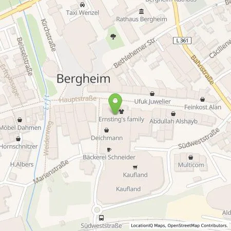 Standortübersicht der Tankstelle Kaufland Dienstleistung GmbH & Co. KG in 50126 Bergheim