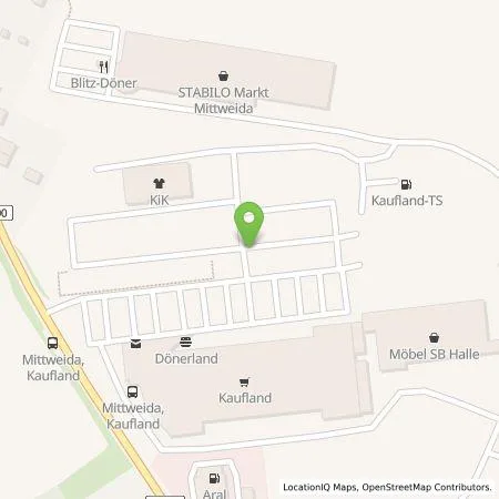 Standortübersicht der Tankstelle Kaufland Dienstleistung GmbH & Co. KG in 09648 Mittweida