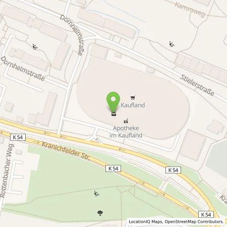 Standortübersicht der Tankstelle Kaufland Dienstleistung GmbH & Co. KG in 99097 Erfurt
