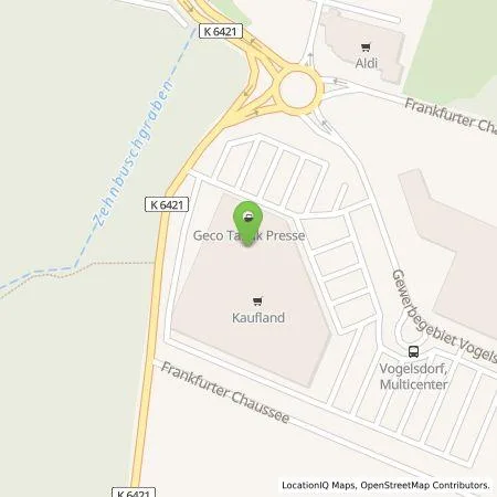 Standortübersicht der Tankstelle Kaufland Dienstleistung GmbH & Co. KG in 15370 Vogelsdorf