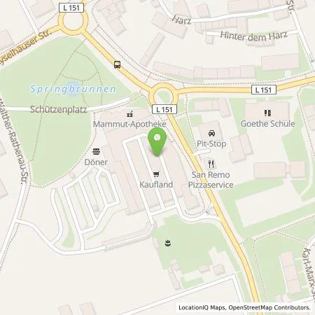 Standortübersicht der Tankstelle Kaufland Dienstleistung GmbH & Co. KG in 06526 Sangershausen