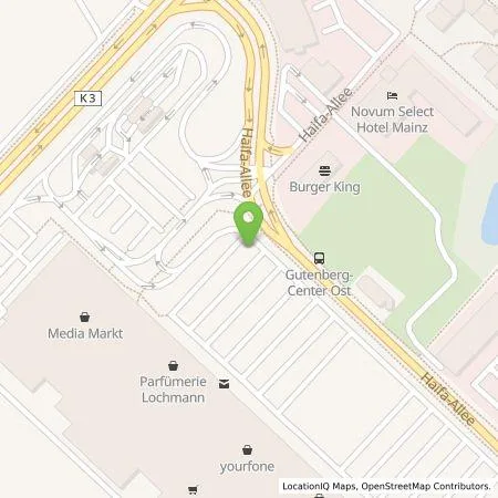 Standortübersicht der Tankstelle Kaufland Dienstleistung GmbH & Co. KG in 55128 Mainz