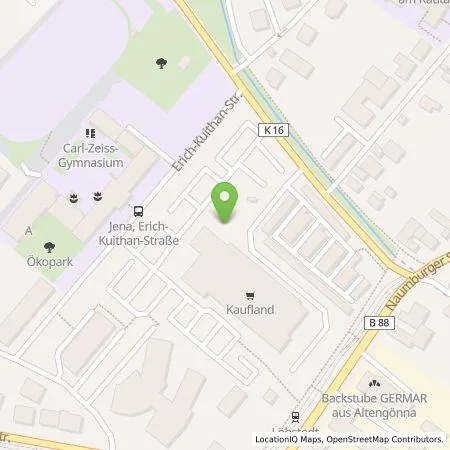 Standortübersicht der Tankstelle Kaufland Dienstleistung GmbH & Co. KG in 07743 JENA