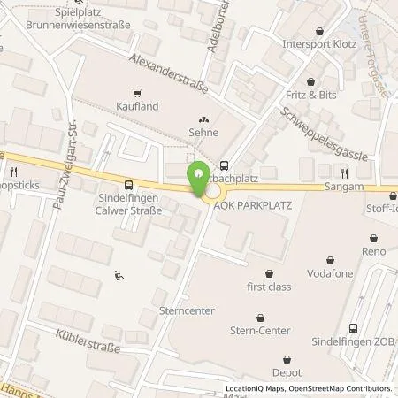 Standortübersicht der Tankstelle Kaufland Dienstleistung GmbH & Co. KG in 71063 Sindelfingen