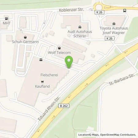 Standortübersicht der Tankstelle Kaufland Dienstleistung GmbH & Co. KG in 56727 Mayen