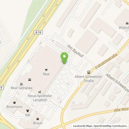 Standortübersicht der Tankstelle Kaufland Dienstleistung GmbH & Co. KG in 97076 Würzburg