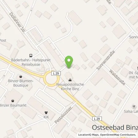 Standortübersicht der Tankstelle Gemeinde Ostseebad Binz Eigenbetrieb Binzer Bucht Tourismus in 18609 Ostseebad Binz