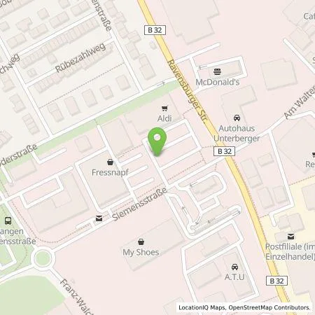 Standortübersicht der Tankstelle ALDI SÜD Immobilienverwaltungs-GmbH & Co. oHG in 88239 Wangen im Allgäu