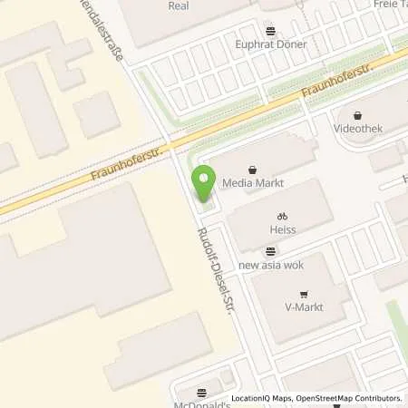 Standortübersicht der Tankstelle Allego GmbH in 87700 Memmingen (Amendingen)