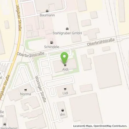 Standortübersicht der Tankstelle ALDI SÜD in 87700 Memmingen