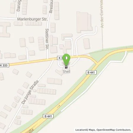 Standortübersicht der Tankstelle Shell Deutschland GmbH in 31515 Wunstorf