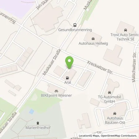 Standortübersicht der Tankstelle BP Europa SE in 02625 Bautzen