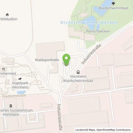 Standortübersicht der Tankstelle Stadtwerke Viernheim GmbH in 68519 Viernheim