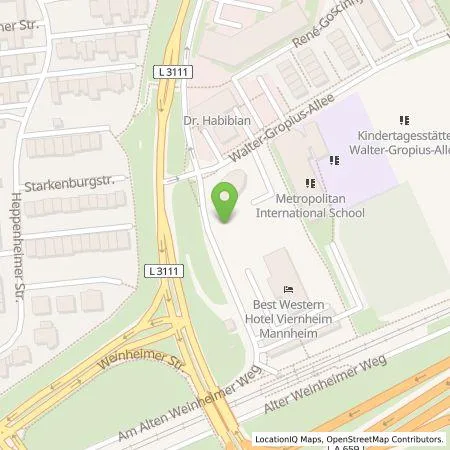 Standortübersicht der Tankstelle Stadtwerke Viernheim GmbH in 68519 Viernheim