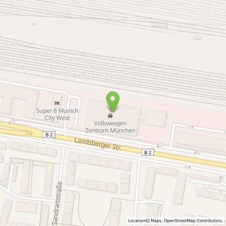 Standortübersicht der Tankstelle MAHAG Automobilhandel und Service GmbH & Co. oHG in 80687 München