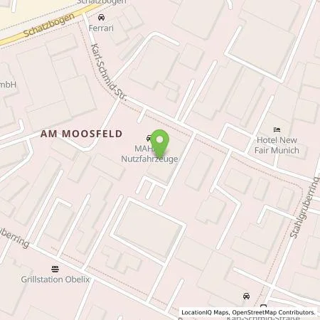 Standortübersicht der Tankstelle MAHAG Automobilhandel und Service GmbH & Co. oHG in 81829 München