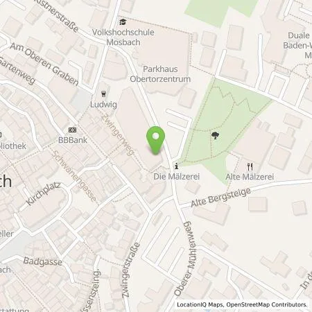 Standortübersicht der Tankstelle Stadtwerke Mosbach GmbH in 74821 Mosbach