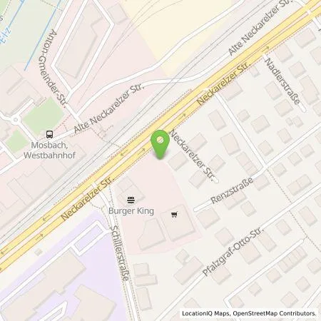 Standortübersicht der Tankstelle Stadtwerke Mosbach GmbH in 74821 Mosbach