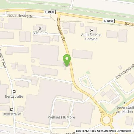 Standortübersicht der Tankstelle SMATRICS GmbH & Co KG in 74197 Neuenstadt am Kocher