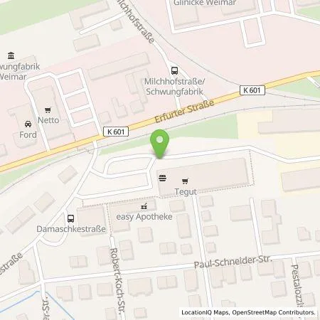 Standortübersicht der Tankstelle Stadtwerke Weimar Stadtversorgungs-GmbH in 99427 Weimar