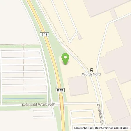 Standortübersicht der Tankstelle Adolf Würth GmbH & Co. KG in 74653 Künzelsau