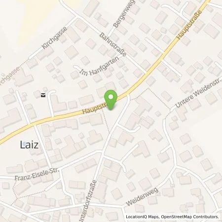 Standortübersicht der Tankstelle Team-Emobility GmbH in 72488 Laiz