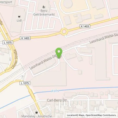 Standortübersicht der Tankstelle Team-Emobility GmbH in 73037 Göppingen