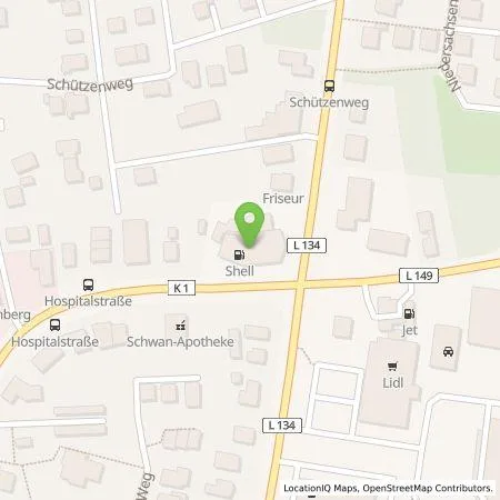 Standortübersicht der Tankstelle reon Infrastruktur GmbH & Co. KG in 28790 Schwanewede