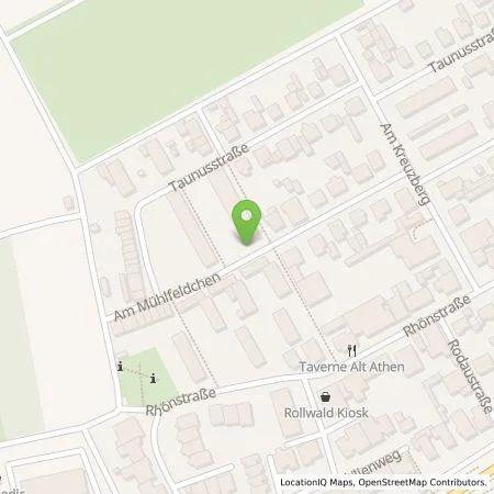 Standortübersicht der Tankstelle Energieversorgung Rodau GmbH in 63110 Rodgau