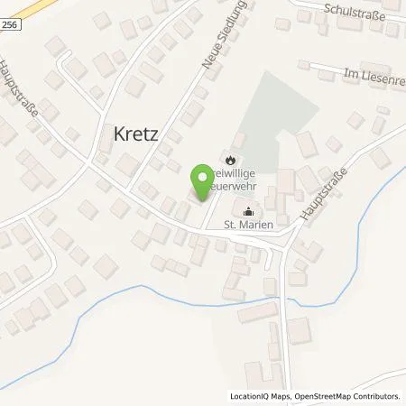 Standortübersicht der Tankstelle Ortsgemeinde Kretz in 56630 Kretz