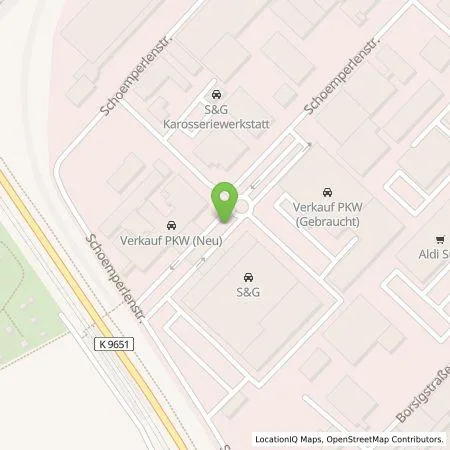 Standortübersicht der Tankstelle S&G Automobil AG in 76185 Karlsruhe