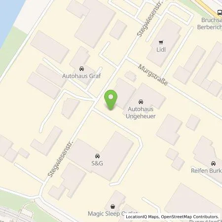 Standortübersicht der Tankstelle S&G Automobil AG in 76646 Bruchsal