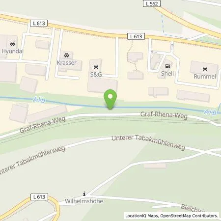 Standortübersicht der Tankstelle S&G Automobil AG in 76275 Ettlingen