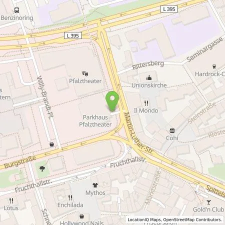 Standortübersicht der Tankstelle Q-Park Recharge Germany GmbH in 67657 Kaiserslautern