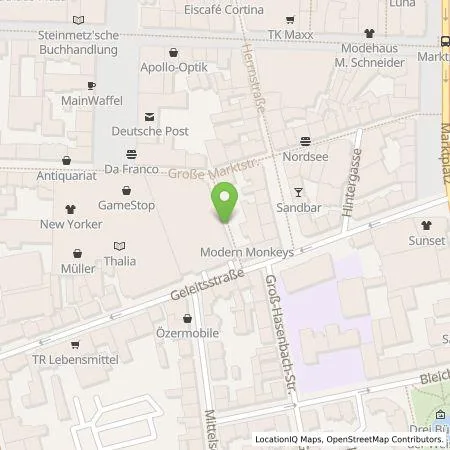 Standortübersicht der Tankstelle Q-Park Recharge Germany GmbH in 63065 Offenbach