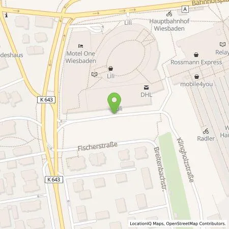 Standortübersicht der Tankstelle Q-Park Recharge Germany GmbH in 65189 Wiesbaden