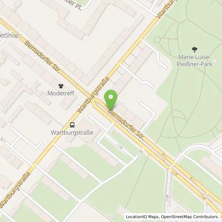 Standortübersicht der Tankstelle Frischemarkt König e.K. in 09126 Chemnitz