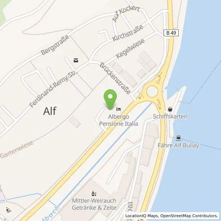 Standortübersicht der Tankstelle Verbandsgemeinde Zell (Mosel) in 56859 Alf