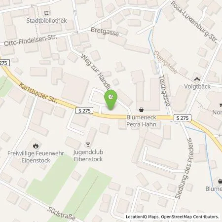 Standortübersicht der Tankstelle Ladefix Wolfram Cüppers Einzelunternehmen in 08309 Eibenstock