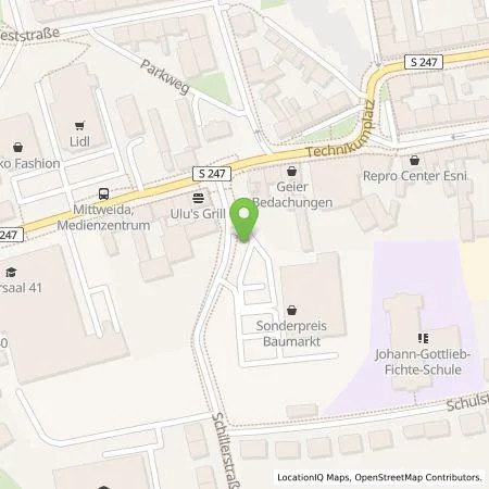 Standortübersicht der Tankstelle Ladefix Wolfram Cüppers Einzelunternehmen in 09648 Mittweida