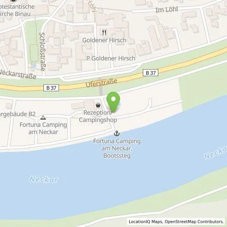 Standortübersicht der Tankstelle Fortuna Camping am Neckar in 74862 Binau