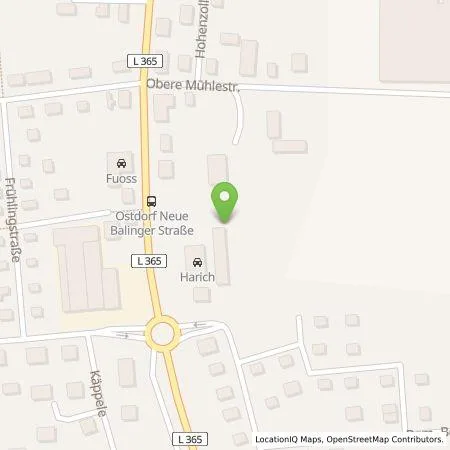 Standortübersicht der Tankstelle Autohaus Franz Harich GmbH & Co.KG in 72336 Balingen