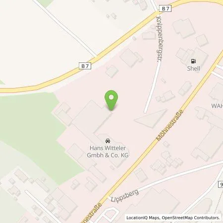 Standortübersicht der Tankstelle Hans Witteler GmbH & Co KG in 59929 Brilon