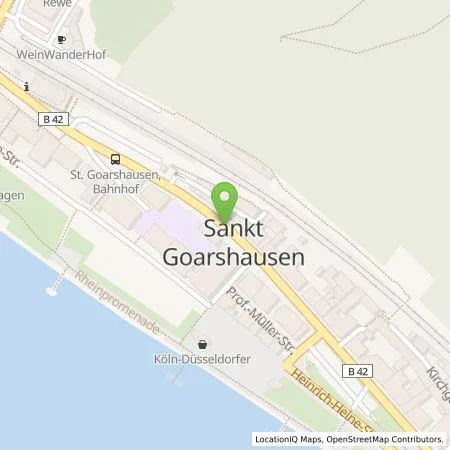 Standortübersicht der Tankstelle Süwag Vertrieb AG & Co. KG in 56346 St. Goarshausen