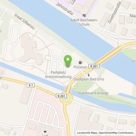 Standortübersicht der Tankstelle Süwag Vertrieb AG & Co. KG in 56130 Bad Ems