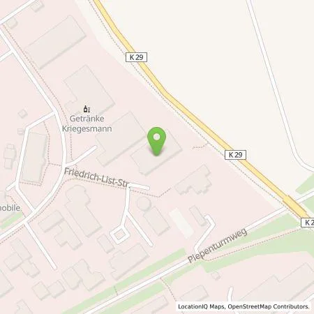 Standortübersicht der Tankstelle Thiele Thiele Storm GbR in 33100 Paderborn