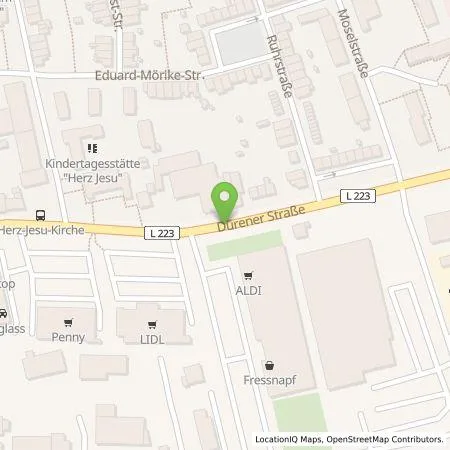 Standortübersicht der Tankstelle ALDI SÜD Immobilienverwaltungs-GmbH & Co. oHG in 52249 Eschweiler