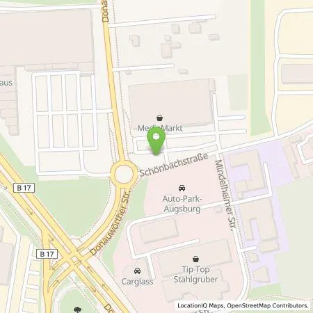 Standortübersicht der Tankstelle E.ON Drive Infrastructure GmbH in 86154 Augsburg